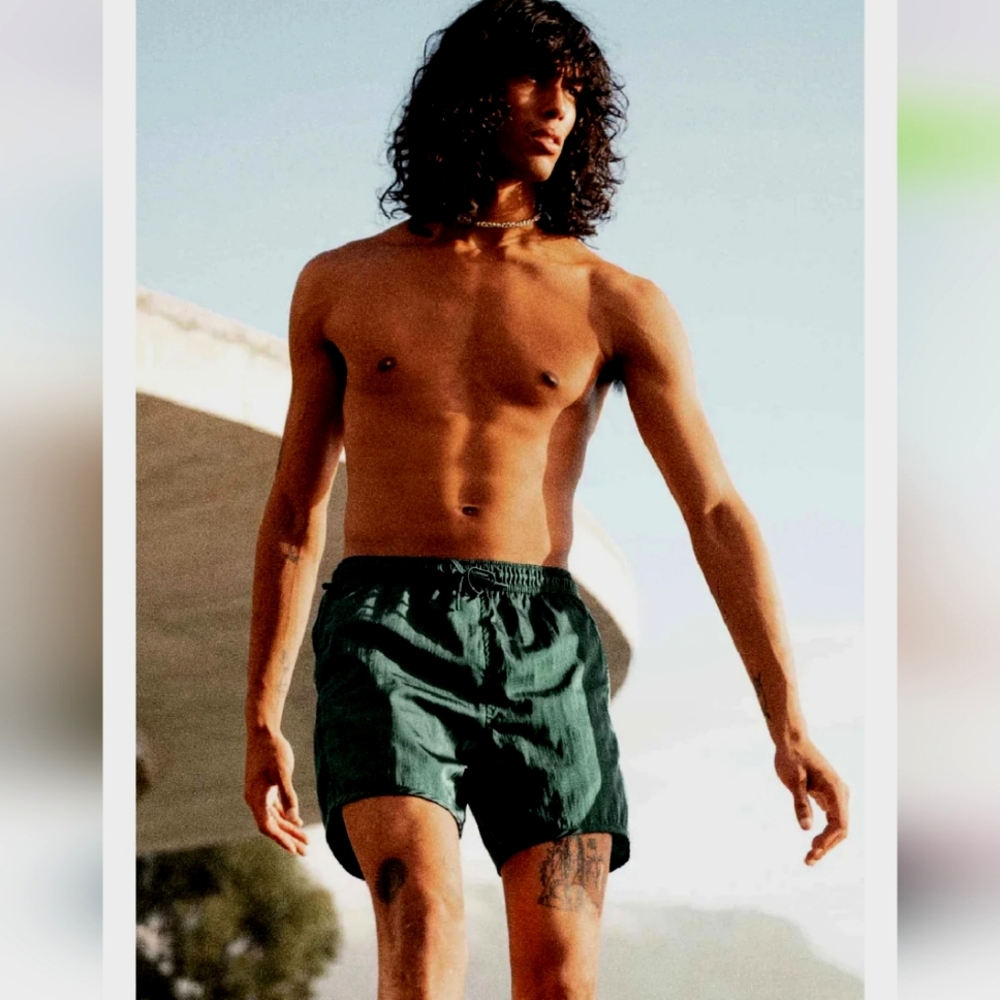 CDLP Swim Trunks Deep Lagoon Green